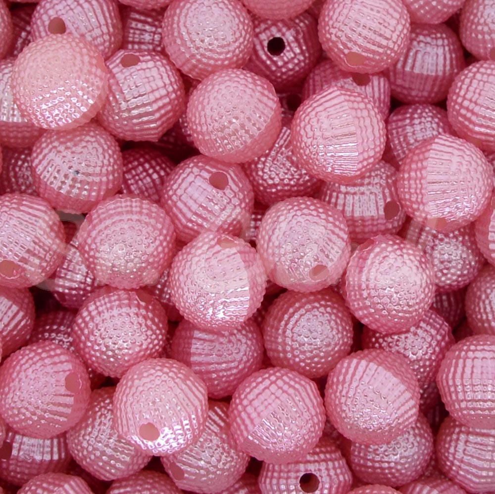 Pérola Craquelada, 10mm, Rosa Envelhecido