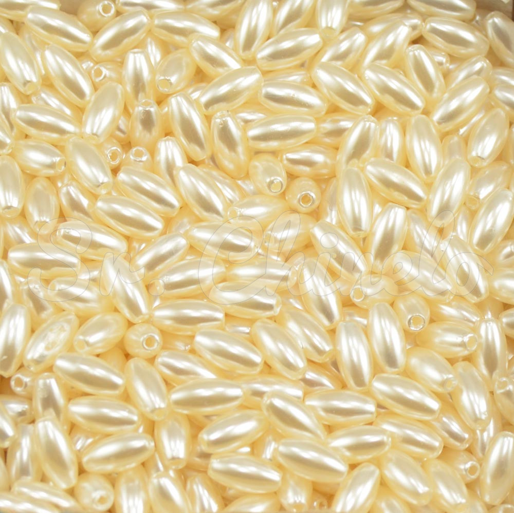 Arrozinho Perolado ABS, 04mm x 08mm, Rosé