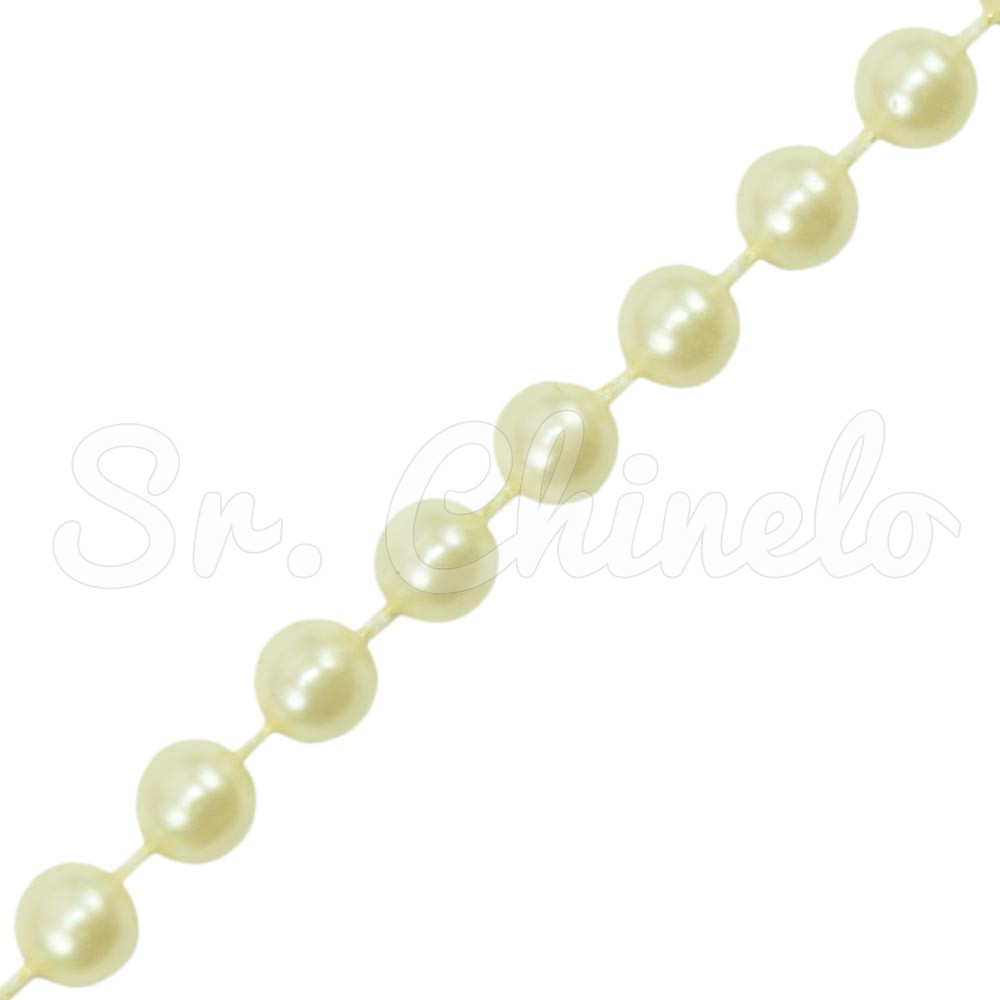 Fio de Pérola, 06mm, Creme