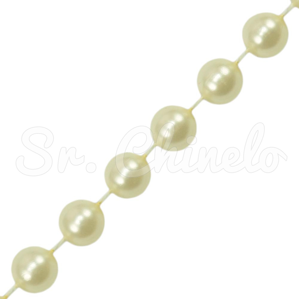 Fio de Pérola, 08mm, Creme