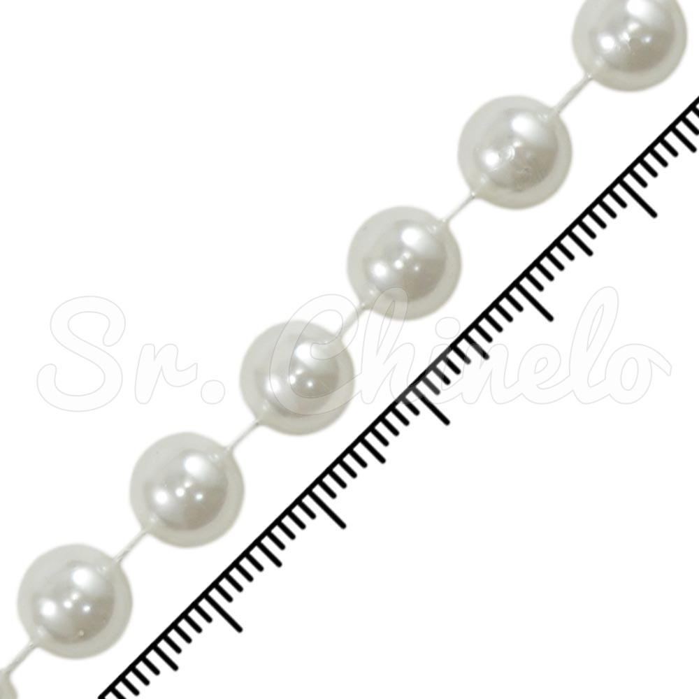 Fio de Pérola, 10mm, Branco