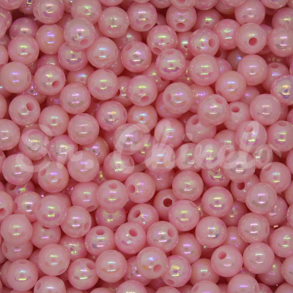 Pérola Irisada, 06mm, Rosa