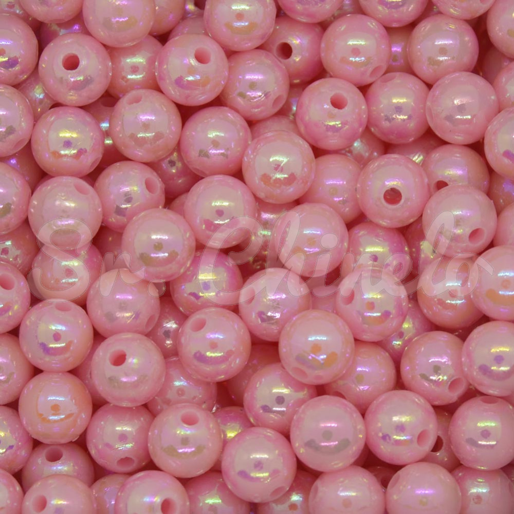Pérola Irisada, 08mm, Rosa