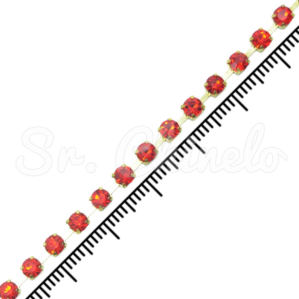 Fio de Strass, SS16, Ouro, Strass Light Siam