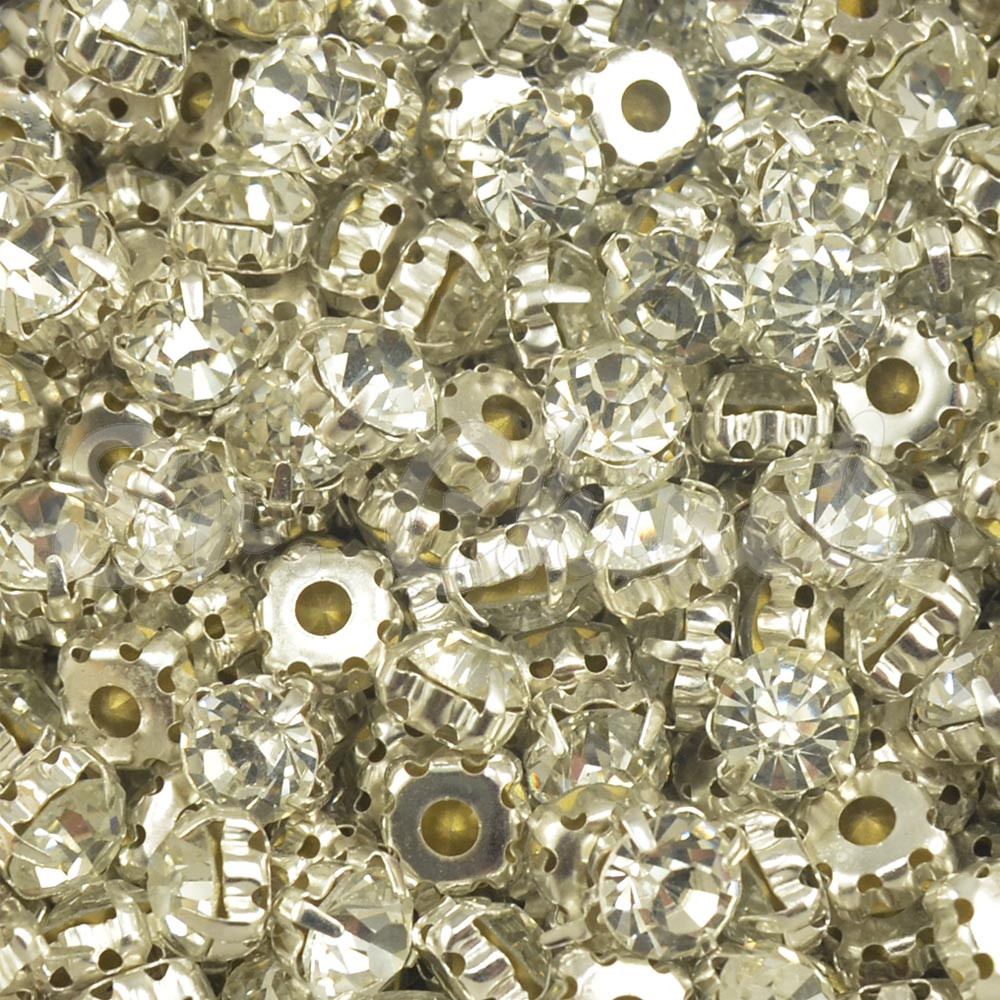 Strass de Costura, SS38, Prata, Cristal