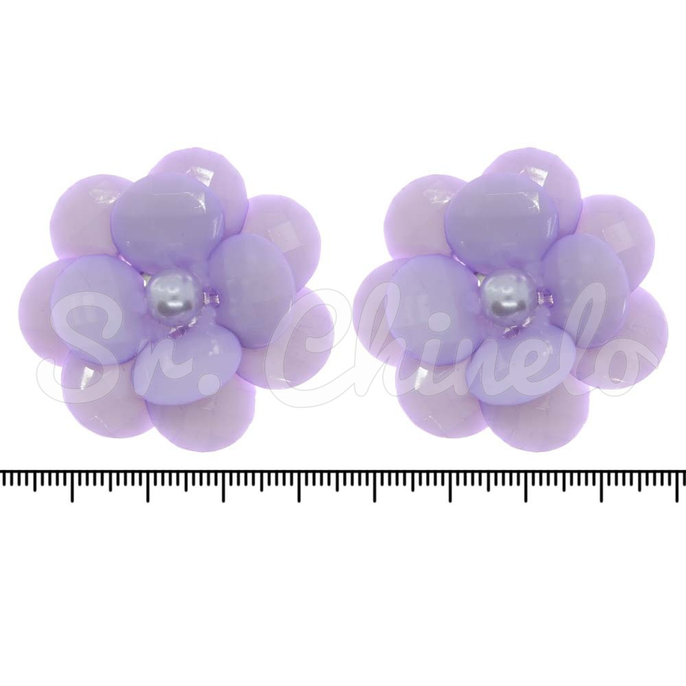 Flor de Acrílico, 4cm, Lilás