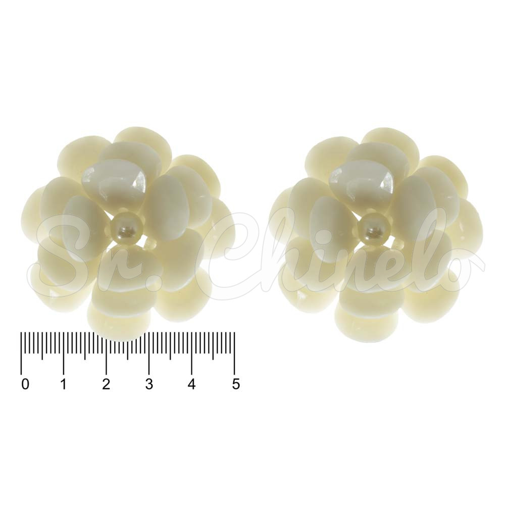 Flor de Acrílico, 5cm, Branco