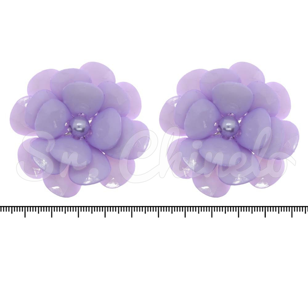 Flor de Acrílico, 5cm, Lilás