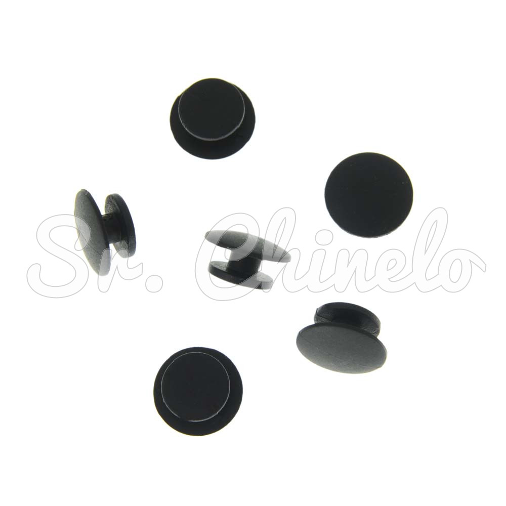 Adaptador Pin de Plástico, 13mm, para Crocs e Babuches, Preto