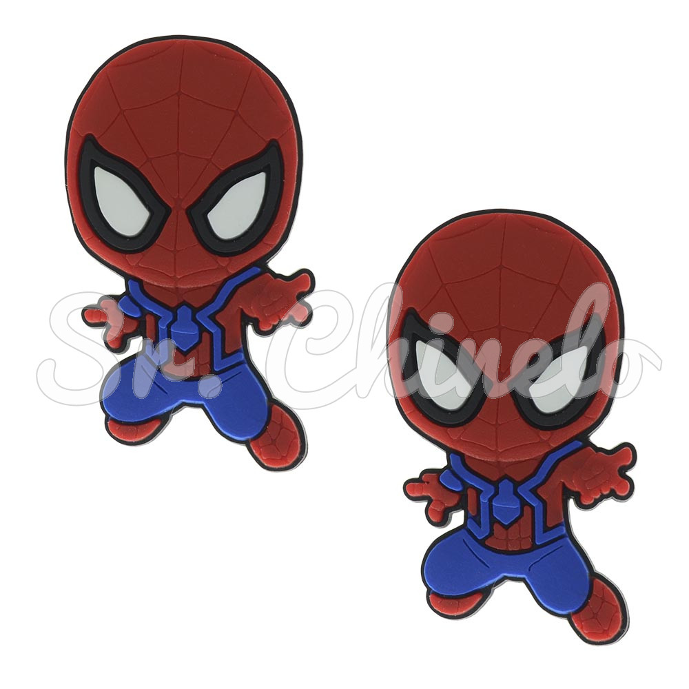 Aplique de Borracha, Homem Aranha, Vermelho/Azul