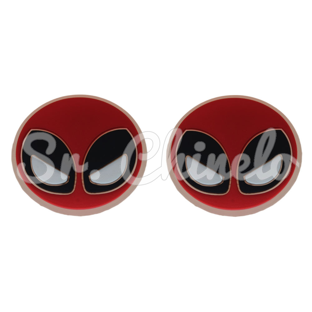 Aplique de Borracha, Super Herói, Deadpool, Vermelho/Preto/Branco