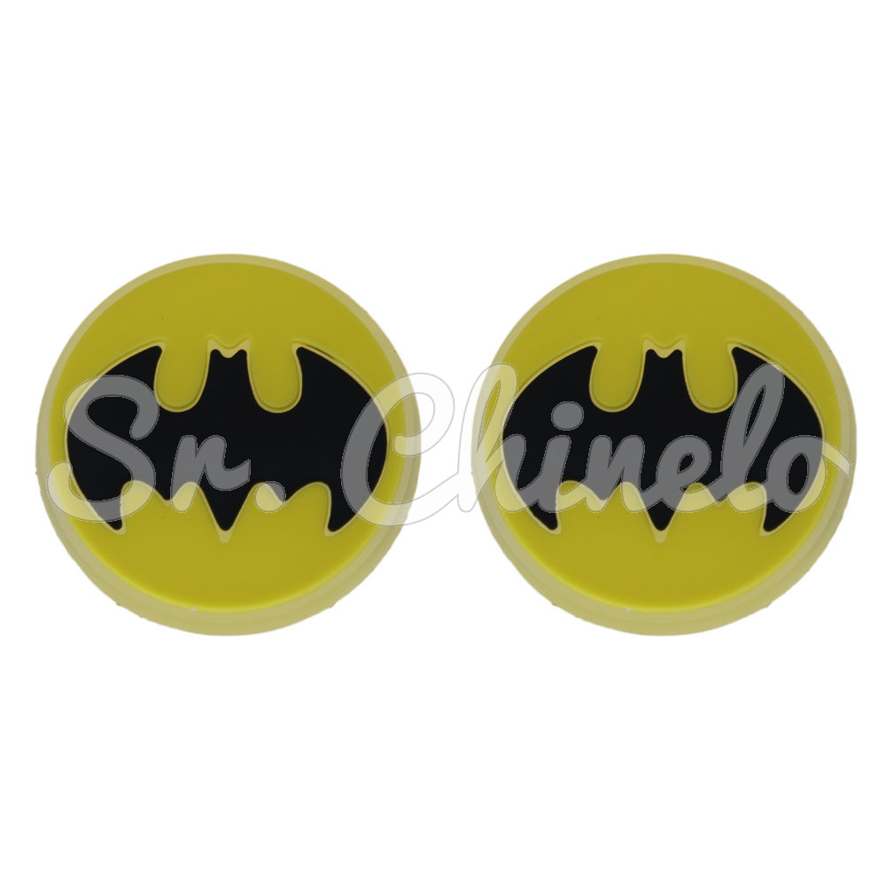 Aplique de Borracha, Super Herói, Batman, Amarelo/Preto