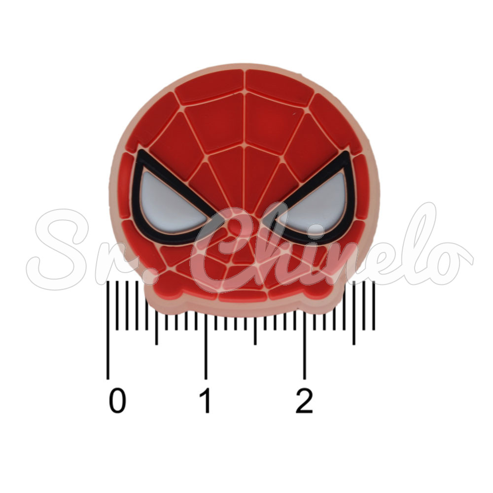 Aplique de Borracha, Super Herói, Homem Aranha, Vermelho/Preto/Branco