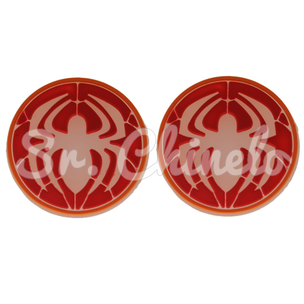 Aplique de Borracha, Super Herói, Homem Aranha, Vermelho/Transparente