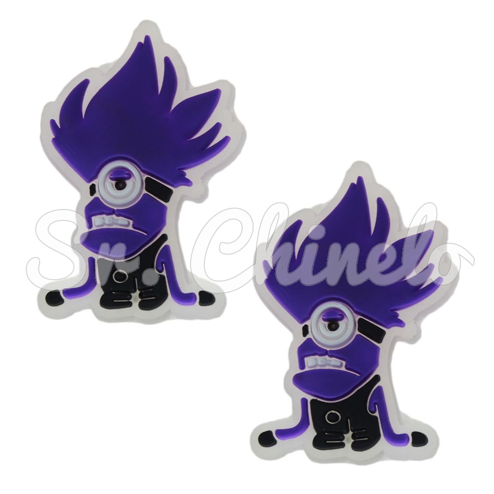 Aplique de Borracha, Minions, Malvado, Roxo/Preto