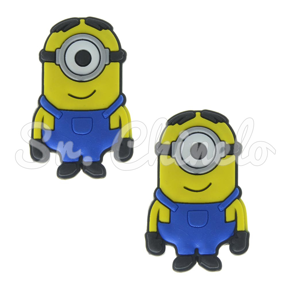 Aplique de Borracha, Minions, Amarelo/Azul