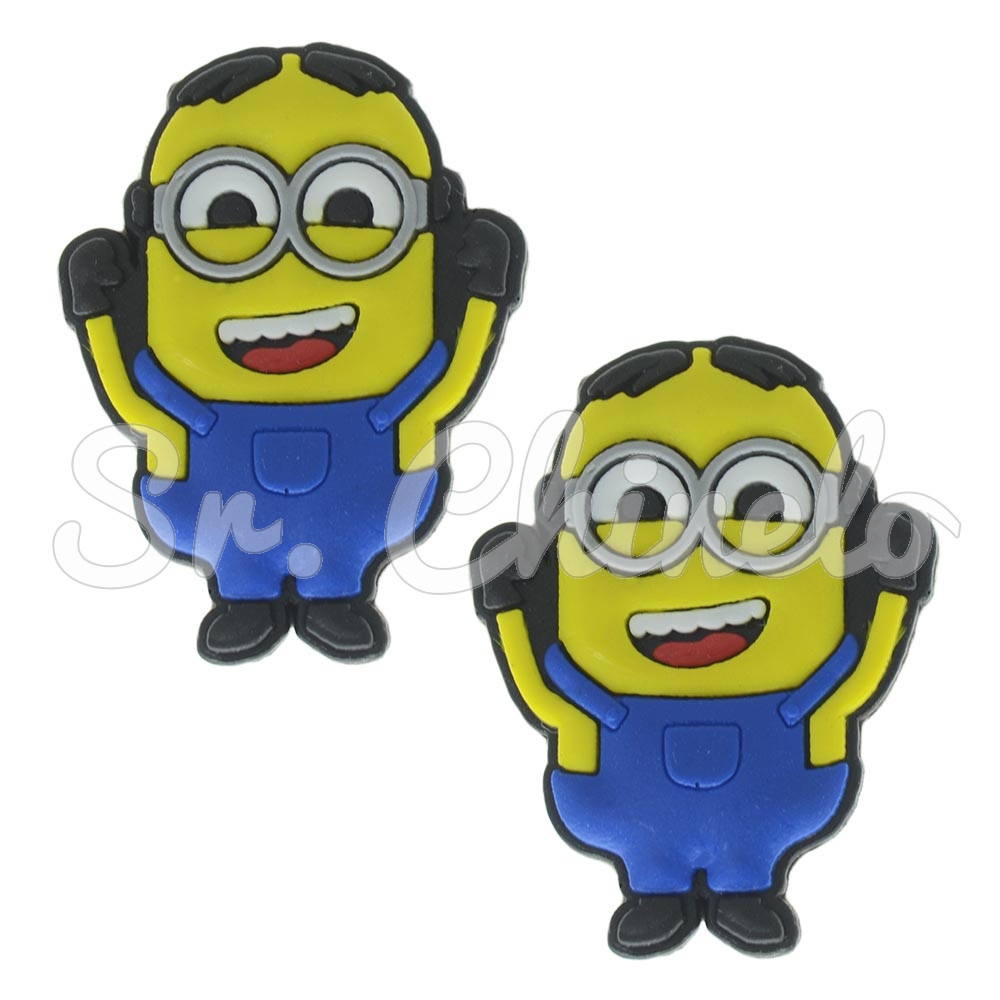 Aplique de Borracha, Minions, Amarelo/Azul