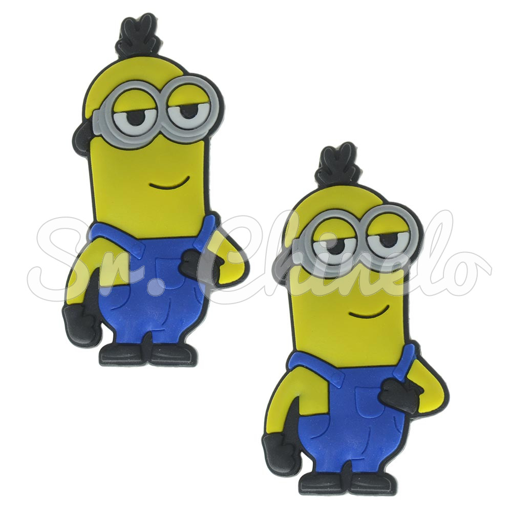 Aplique de Borracha, Minions, Amarelo/Azul