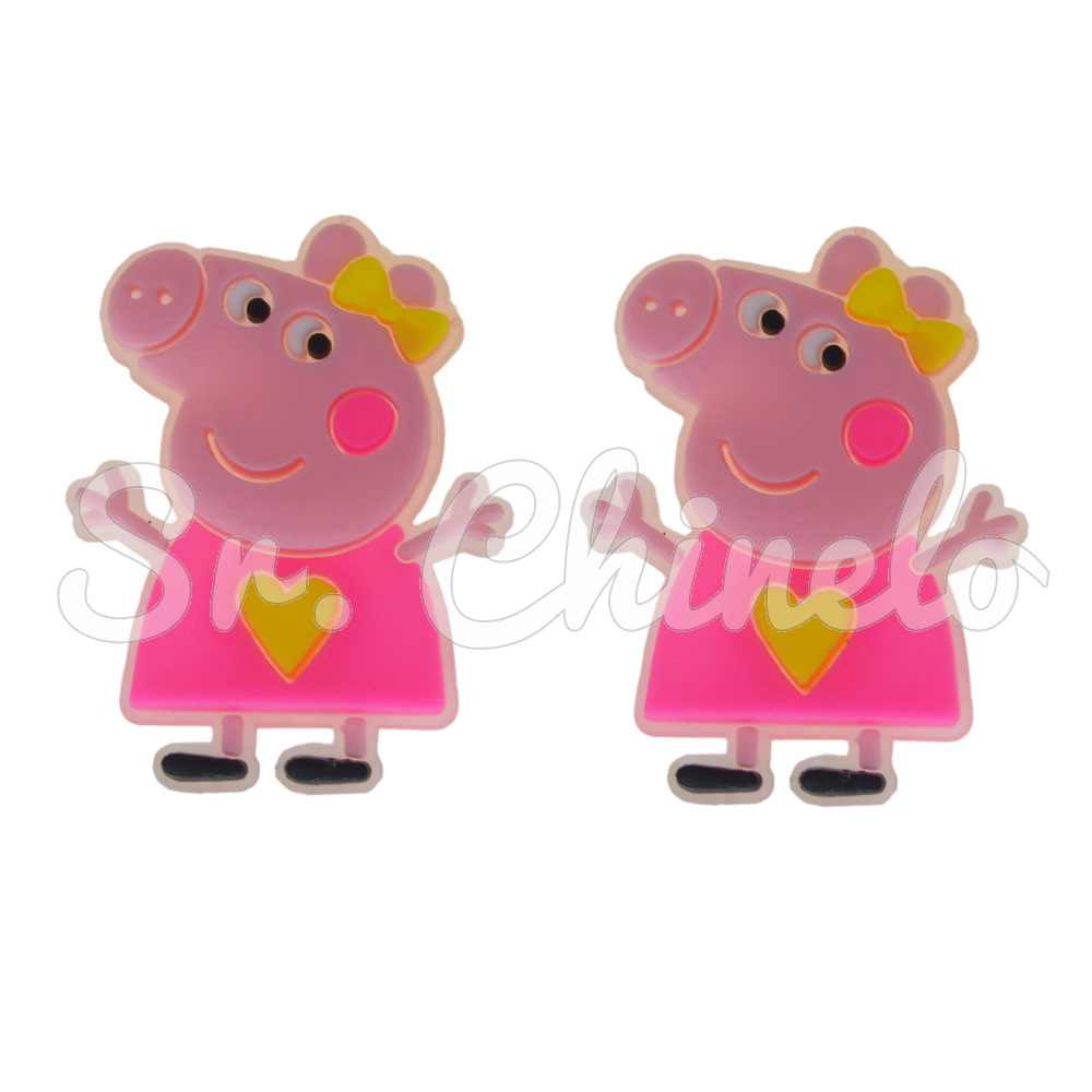 Aplique de Borracha, Personagem Peppa Pig, Rosa