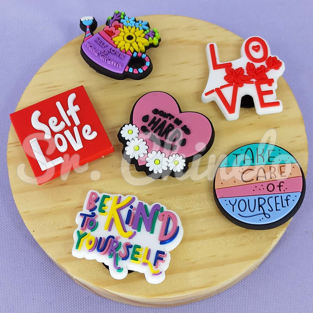Kit Apliques Amor-Próprio para Babuche – 6 Unidades