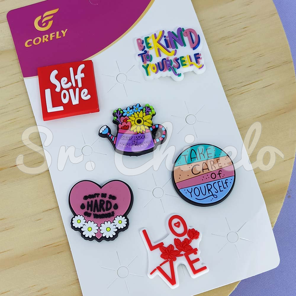 Kit Apliques Amor-Próprio para Babuche – 6 Unidades