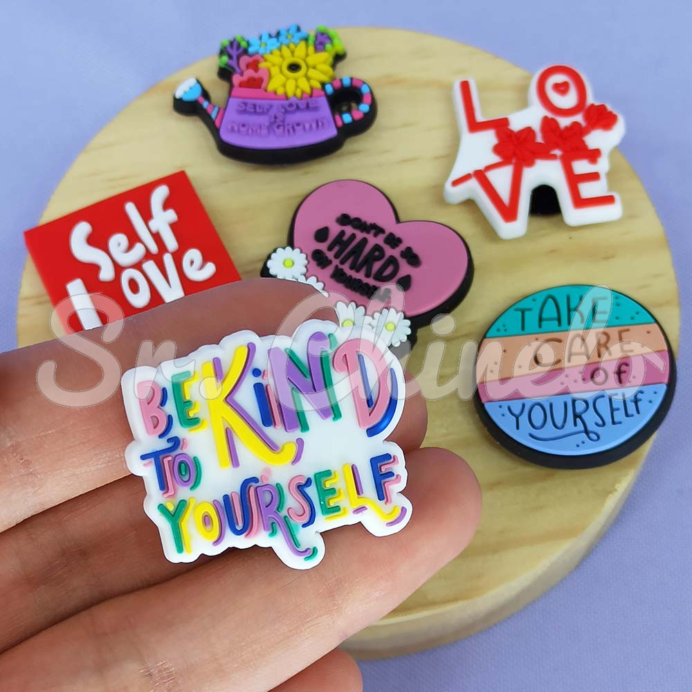 Kit Apliques Amor-Próprio para Babuche – 6 Unidades