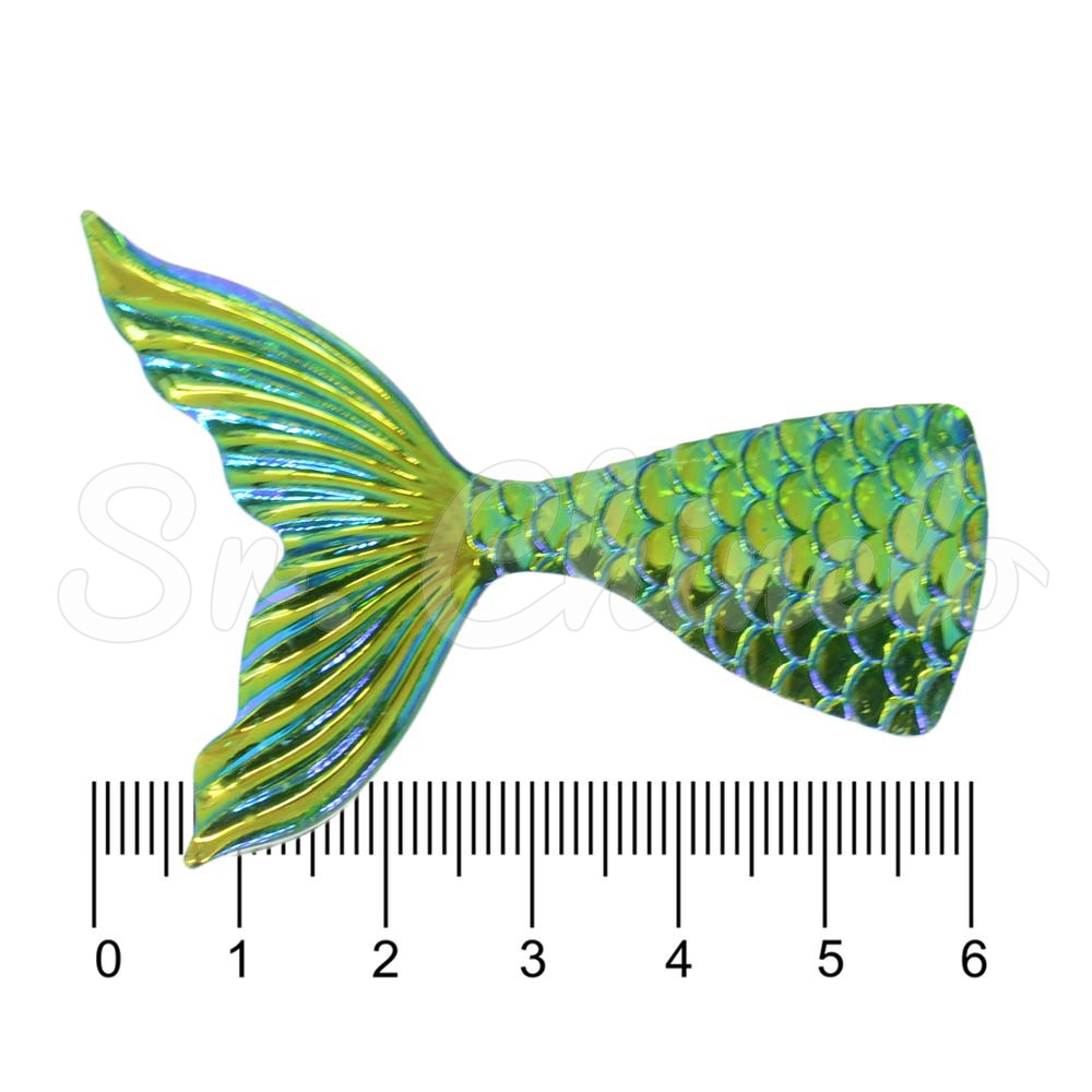 Aplique, Cauda de Sereia, Resina, Verde