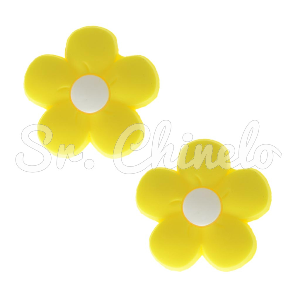 Aplique, Florzinha Candy Color, PVC, Amarelo