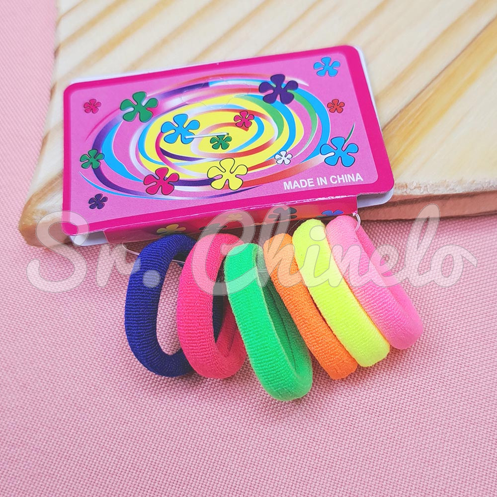 Elástico Xuxinha de Cabelo, 3cm, Colorido Neon