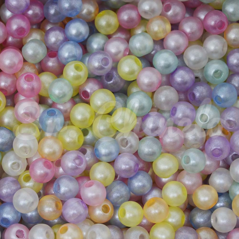 Bola Fosca, 06mm, Colorido Candy Claro
