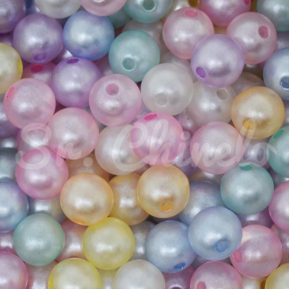 Bola Fosca, 10mm, Colorido Candy Claro
