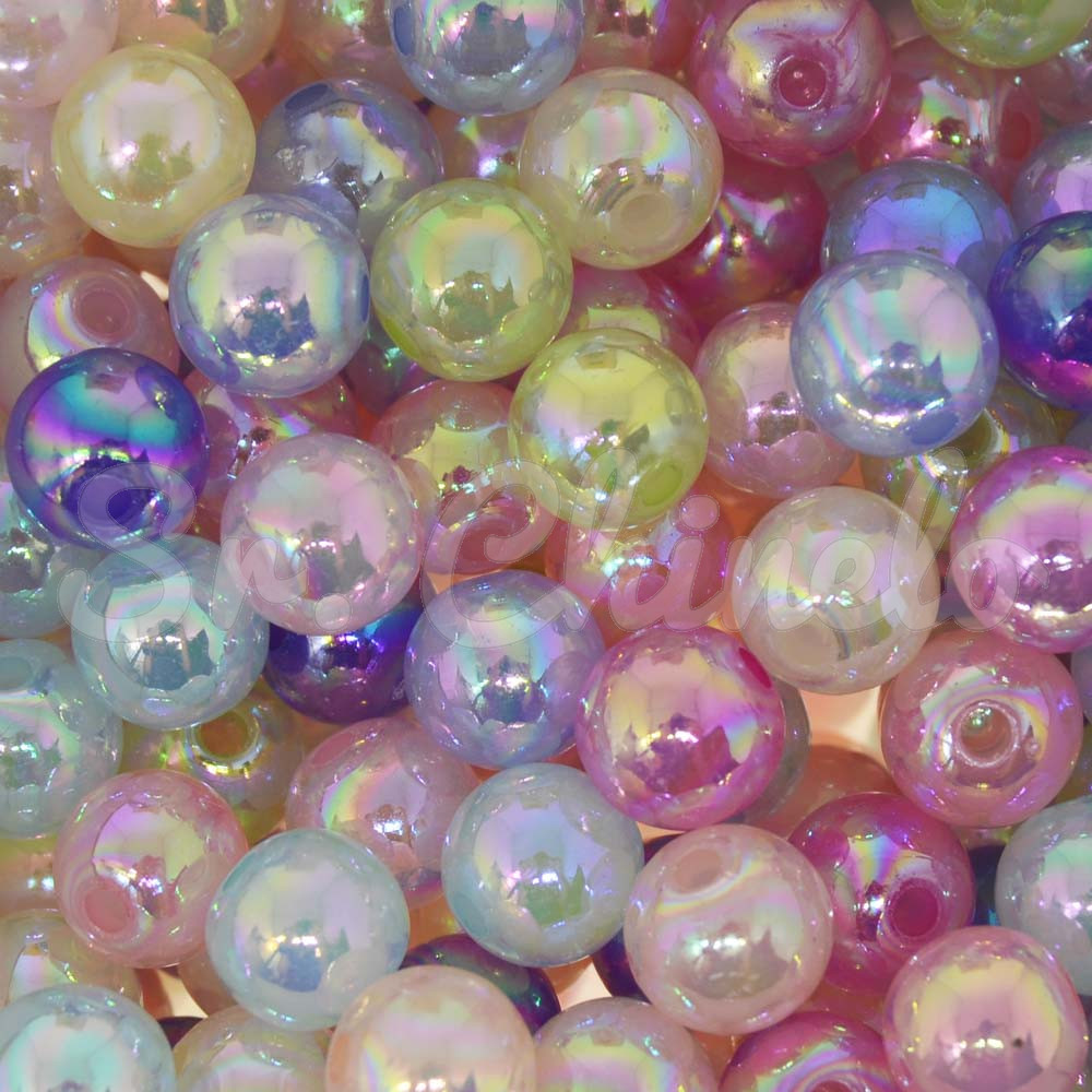 Bola Sabão Irisada, 10mm, Colorido Pastel