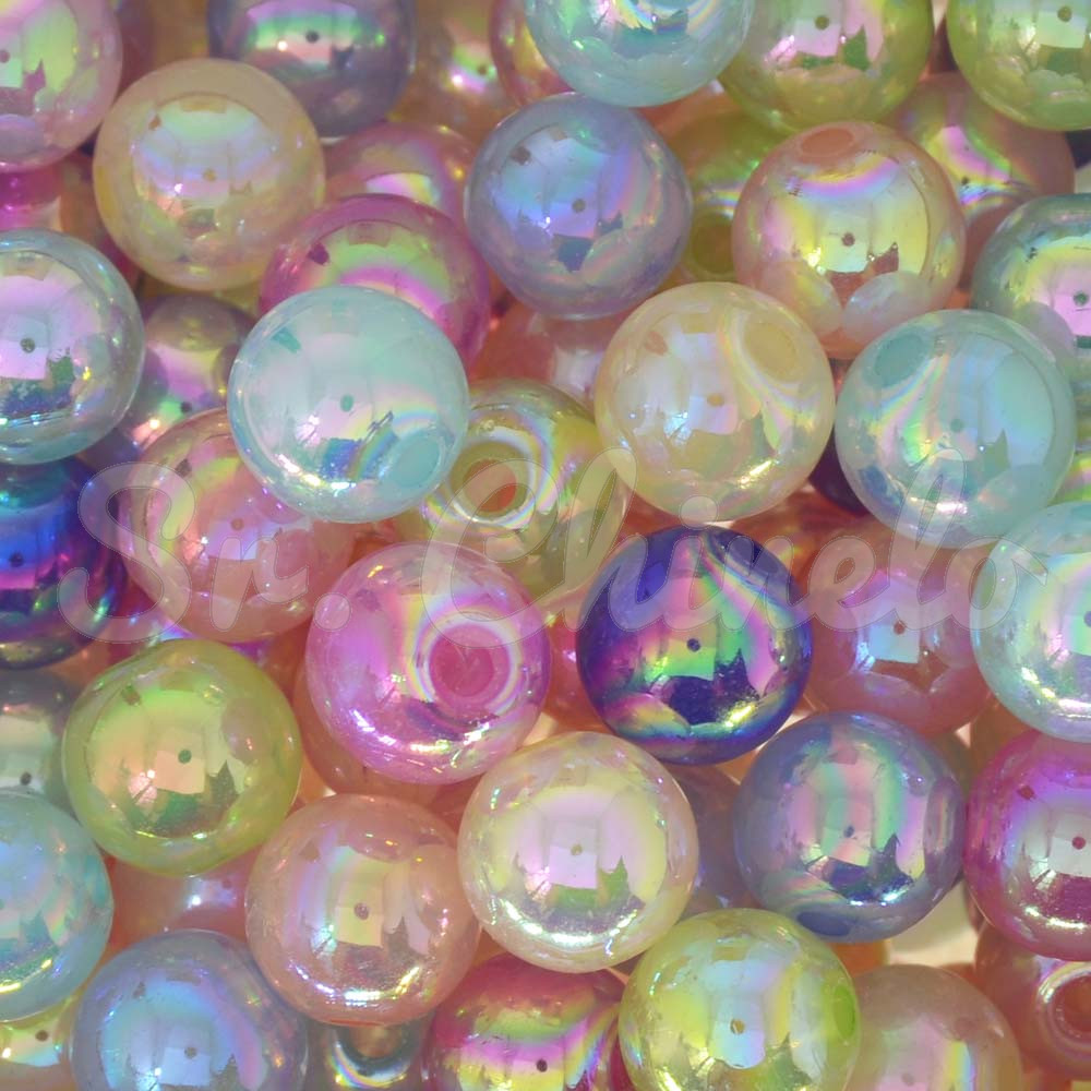 Bola Sabão Irisada, 12mm, Colorido Pastel