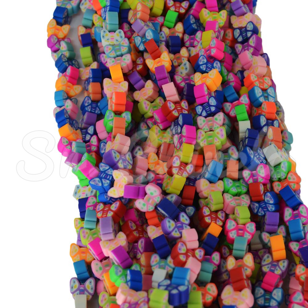 Fio de Fimo Emborrachado, Borboletas, Colorido