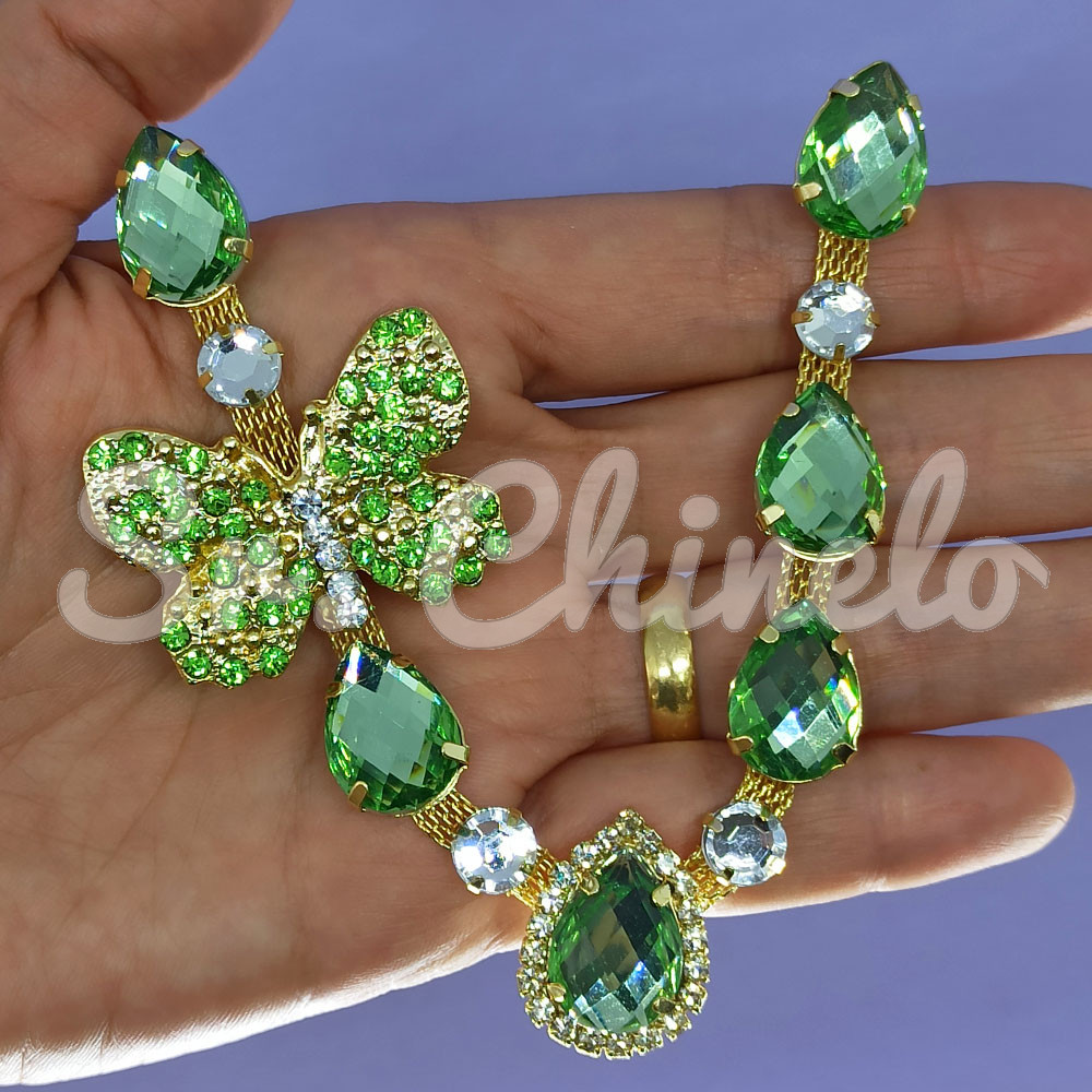 Cabedal Bárbara, Banhado, Rebite, Verde Claro
