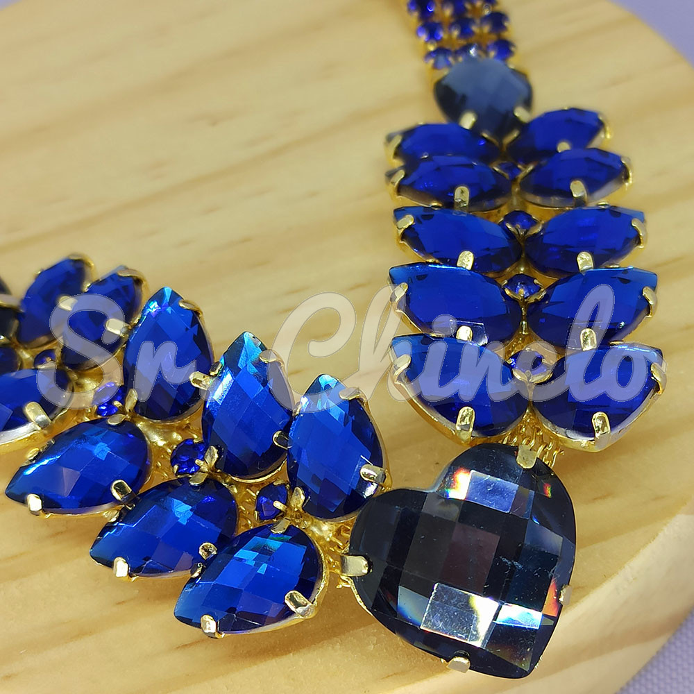 Cabedal Aurora, Banhado, Rebite, Azul