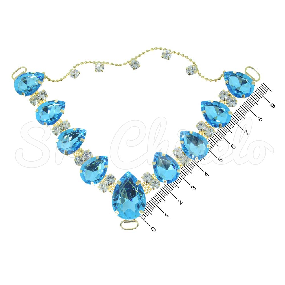 Kit Cabedal Carol, Azul Tiffany