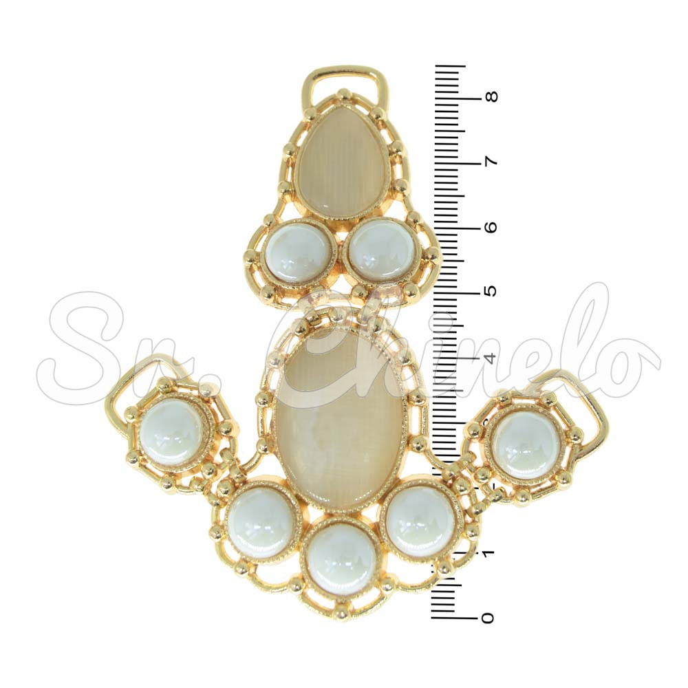 Cabedal Adriana, Passante, Branco Perolado/Creme
