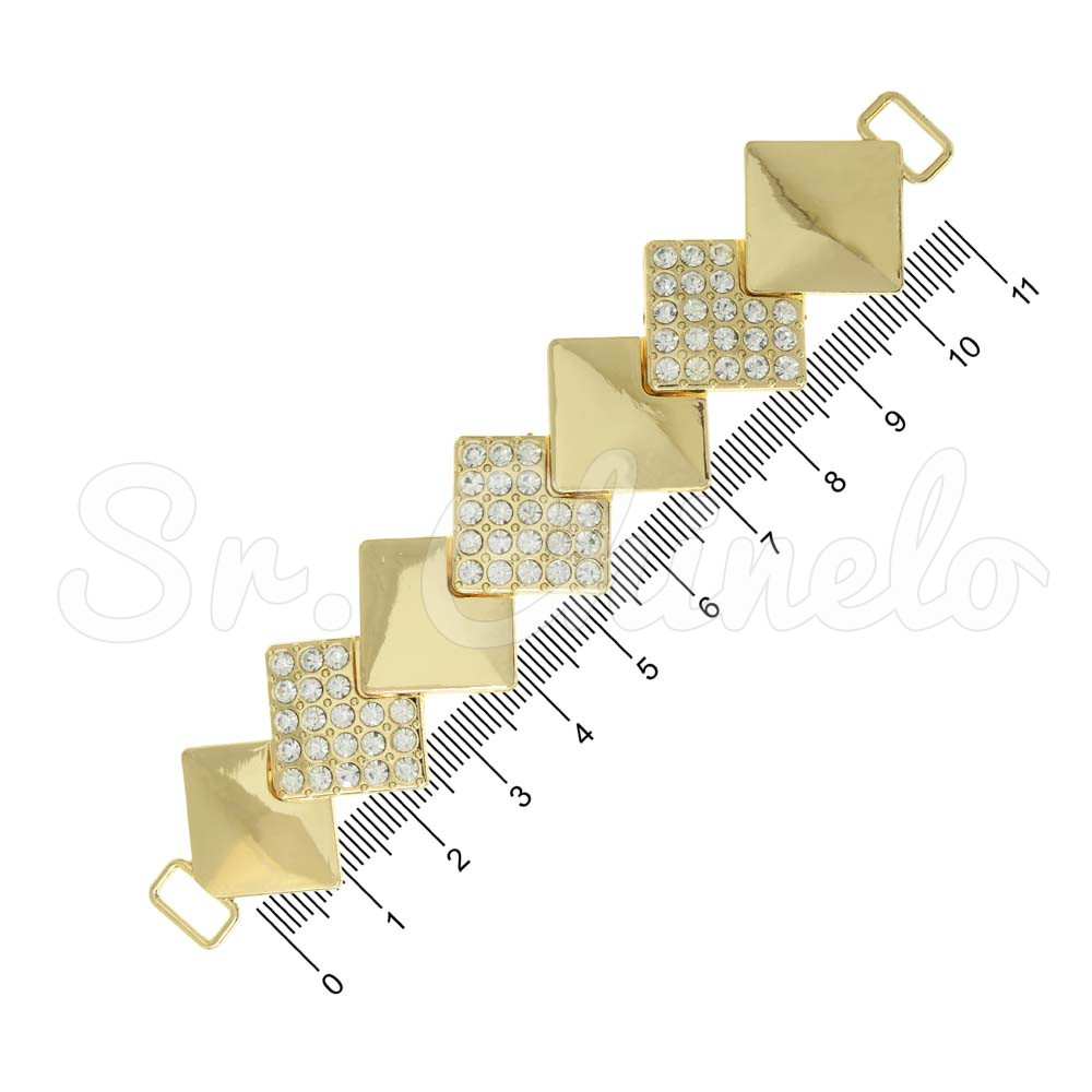 Cabedal Hanah, Passante, Ouro/Cristal