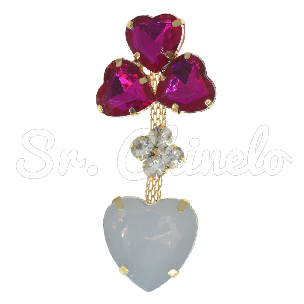 Cabedal Carla, Rebite, Branco/Rosa