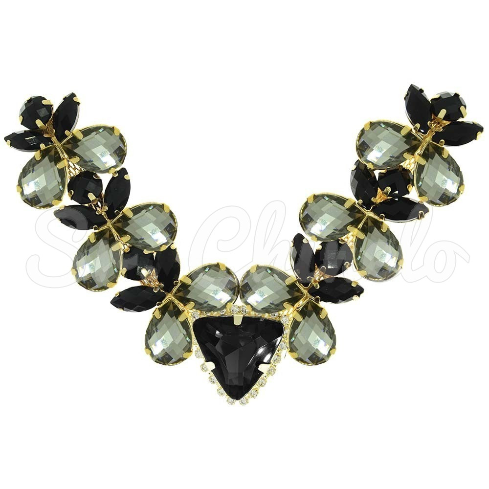 Cabedal Vanessa, Banhado, Rebite, Preto