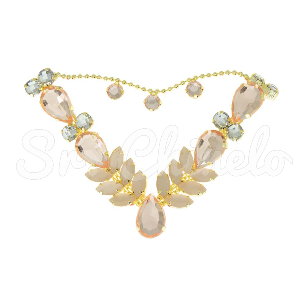Cabedal Infantil Sirena, Banhado, Rebite, Rose Gold/Rose Gold Jateado