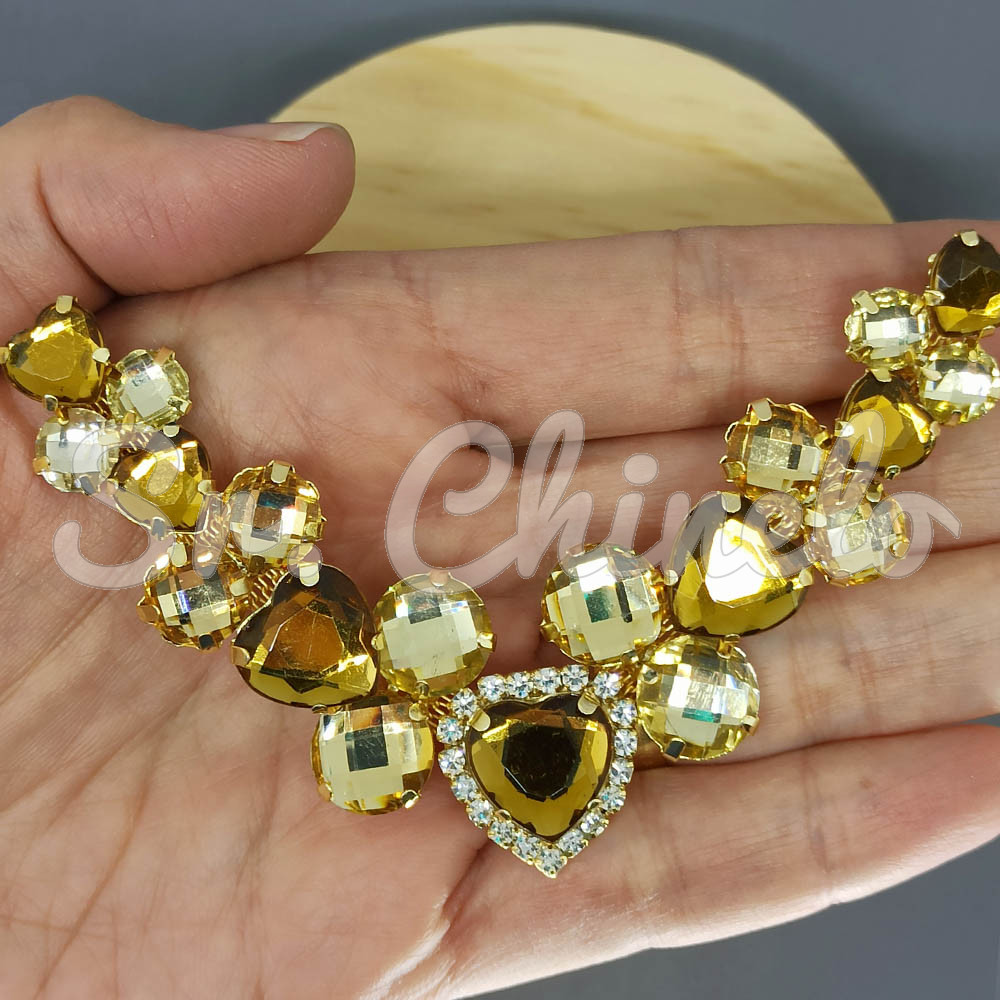 Cabedal Infantil Laura, Banhado, Rebite, Marrom/Dourado