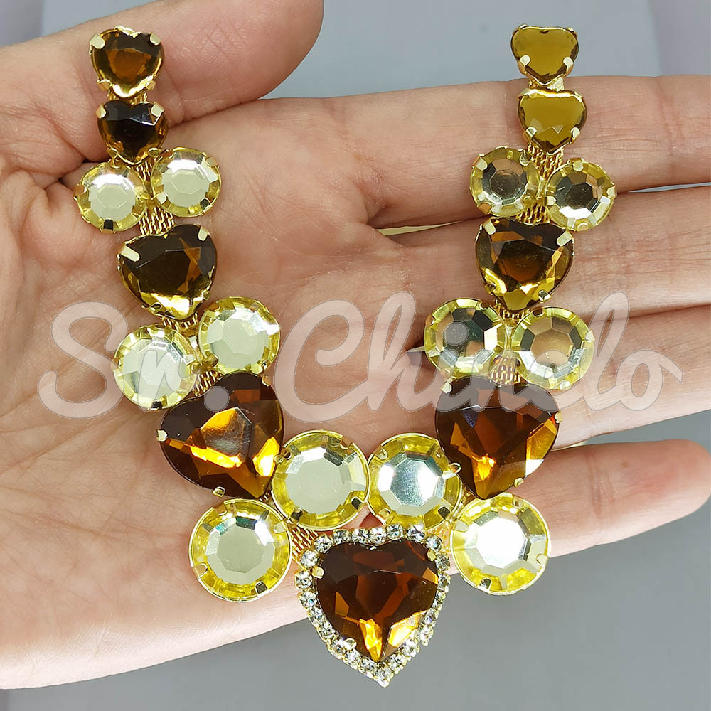 Cabedal Laura, Banhado, Marrom/Dourado