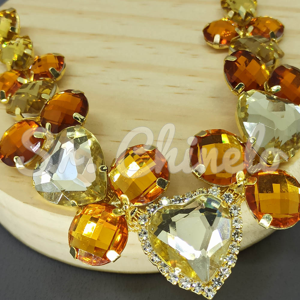 Cabedal Laura, Banhado, Dourado/Marrom