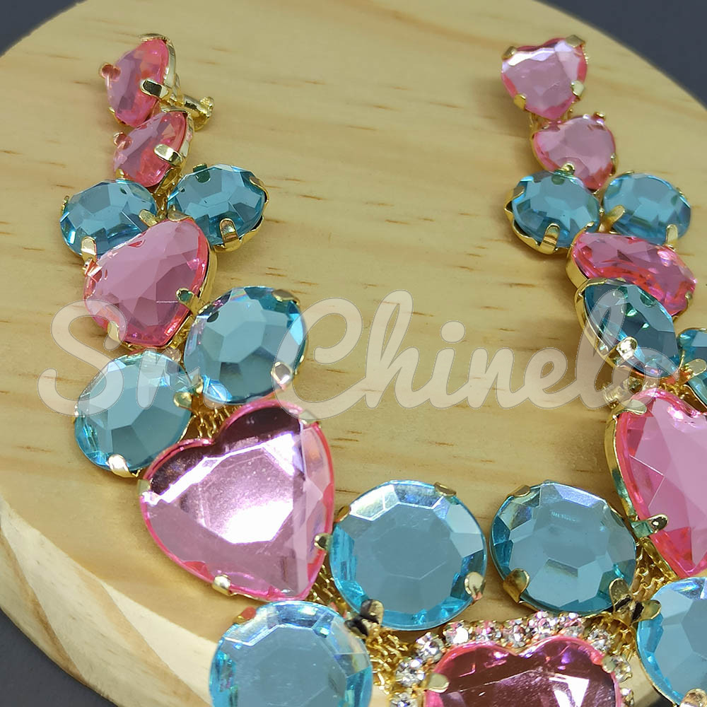 Cabedal Laura, Banhado, Rosa Claro/Tiffany
