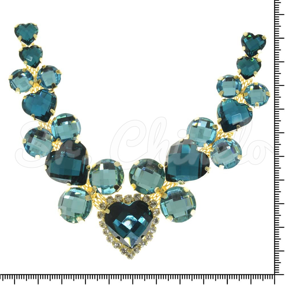 Cabedal Laura, Banhado, Turquesa/Tiffany