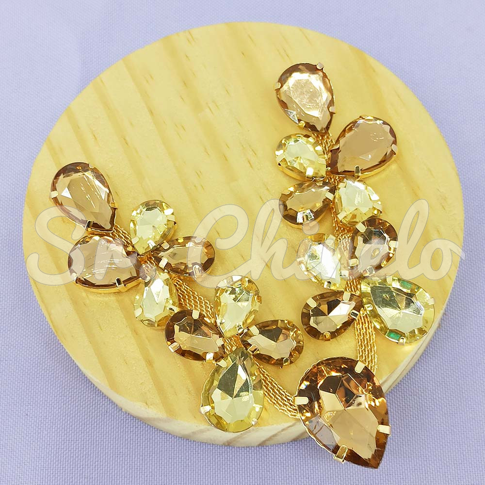 Cabedal Mel, Banhado, Marrom/Dourado