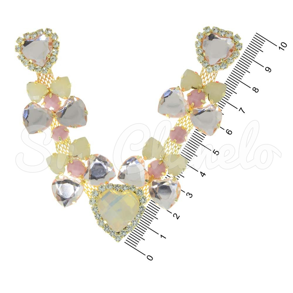 Cabedal Elisa, Banhado, Rebite, Rose Gold/Nude