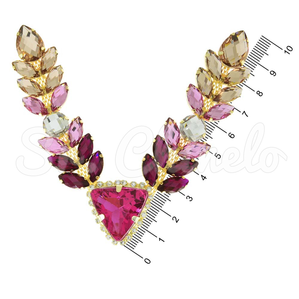 Cabedal Nina, Banhado, Rebite, Rosa/Rose Gold